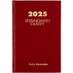 AT-A-GLANCE 2026 Diary, Standard Diary, Daily, 5″ x 7-1/2″, Small, 12-Month, Hardcover, Red (SD3871326)(5-1/2″ x 8″)