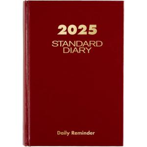AT-A-GLANCE 2026 Diary, Standard Diary, Daily, 5″ x 7-1/2″, Small, 12-Month, Hardcover, Red (SD3871326)(5-3/4″ x 8-1/4″)