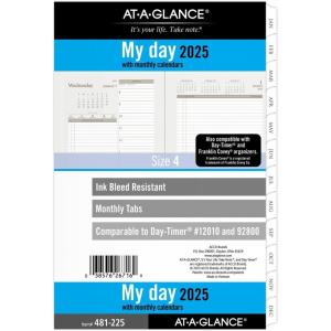 AT-A-GLANCE 2026 Planner, Daily, 8-1/2″ x 11″, Folio Size 5, Two Page Per Day Refill, Loose-Leaf (491-225-26)(2025 Old Edition)