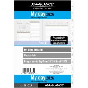 AT-A-GLANCE 2026 Planner, Daily, 8-1/2″ x 11″, Folio Size 5, Two Page Per Day Refill, Loose-Leaf (491-225-26)(2026 New Edition)
