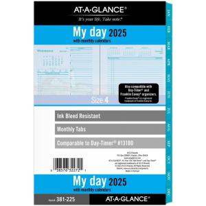 AT-A-GLANCE 2026 Planner, Daily & Monthly, 5.5″ x 8.5″, Desk Size 4, Two Page Per Day Refill, Loose-Leaf, Zenscapes (281-225-26)(Seascapes)
