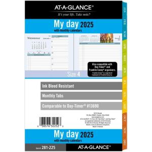 AT-A-GLANCE 2026 Planner, Daily & Monthly, 5.5″ x 8.5″, Desk Size 4, Two Page Per Day Refill, Loose-Leaf, Zenscapes (281-225-26)(Zenscapes)