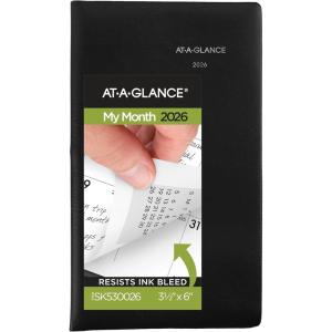 AT-A-GLANCE 2026 Planner, Monthly, 3-1/2″ x 6″, Pocket Size, DayMinder, Black (SK530026)(2026 New Edition)