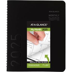 AT-A-GLANCE 2026 Planner, Monthly, 7″ x 8.75″, Medium, Contemporary, Black (70120X0526)(2025 Edition)