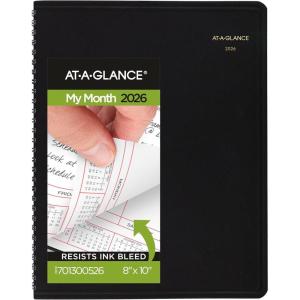 AT-A-GLANCE 2026 Planner, Monthly, 8″ x 10″, Large, Black (701300526)(2026 New Edition)