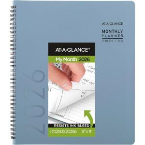 AT-A-GLANCE 2026 Planner, Monthly, 9” x 11”, Large, Contemporary, Crushed Cherry (70250X1426)(Drizzle)