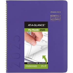 AT-A-GLANCE 2026 Planner, Monthly, 9” x 11”, Large, Contemporary, Crushed Cherry (70250X1426)(Purple)