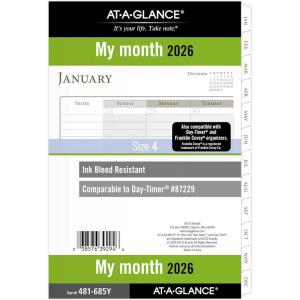 AT-A-GLANCE 2026 Planner Refill, Monthly, 8-1/2″ x 11″, Folio Size 5, Loose-Leaf (491-685-26)(2026 New Edition)
