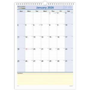 AT-A-GLANCE 2026 Wall Calendar, 12″ x 17″, Medium, QuickNotes (PM522826)(2026)