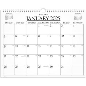AT-A-GLANCE 2026 Wall Calendar, Monthly, 15″ x 12″, Medium, Business (997-1-26)(2025 Old Edition)