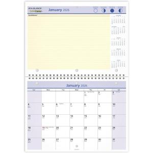 AT-A-GLANCE 2026 Wall & Desk Calendar, Monthly, 11″ x 8″, Small, Daily Blocks 1.25” x 1.25”, QuickNotes (PM502826)(2026 New Edition)