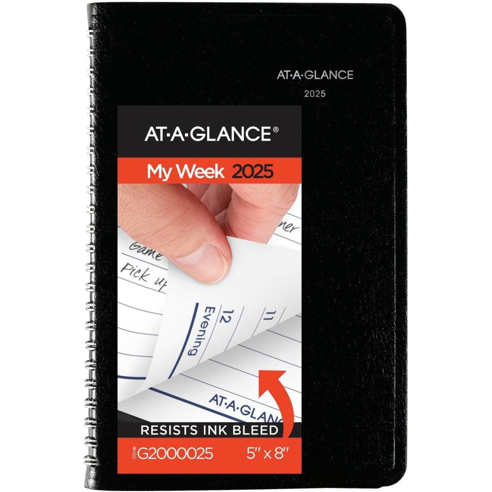 image:imageATAGLANCE 2026 Appointment Book Planner Weekly 5 x 8 Small DayMinder Black G20000262025 Old Edition