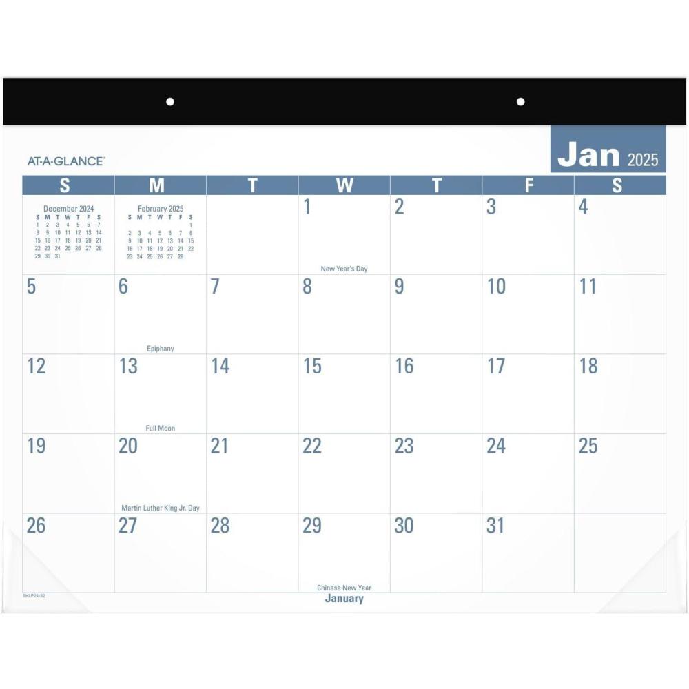 image:imageATAGLANCE 2026 Desk Calendar Monthly Desk Pad 2175 x 17 Standard Easy to Read SKLP2432262025 Old Edition