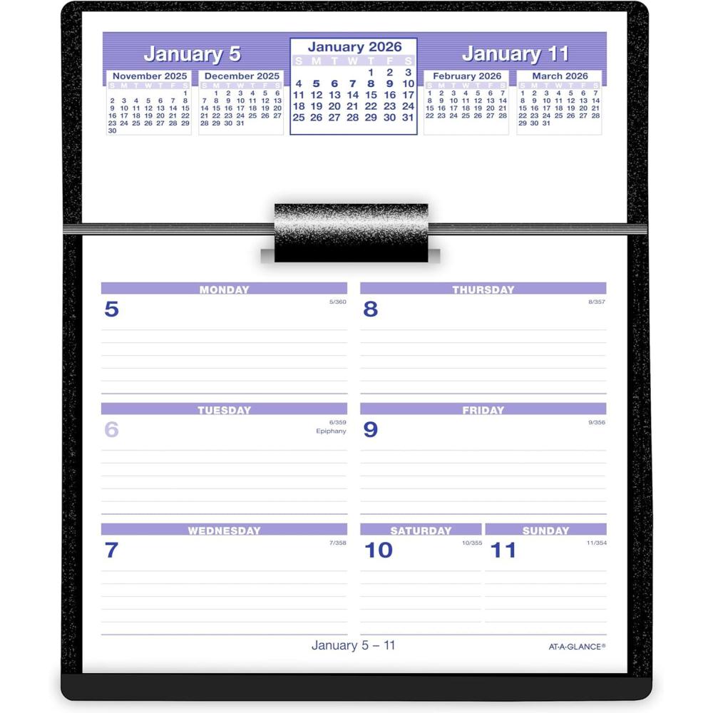 image:imageATAGLANCE 2026 Desk Calendar and Base Weekly 512 x 7 FlipAWeek SW700X00262026 New Edition