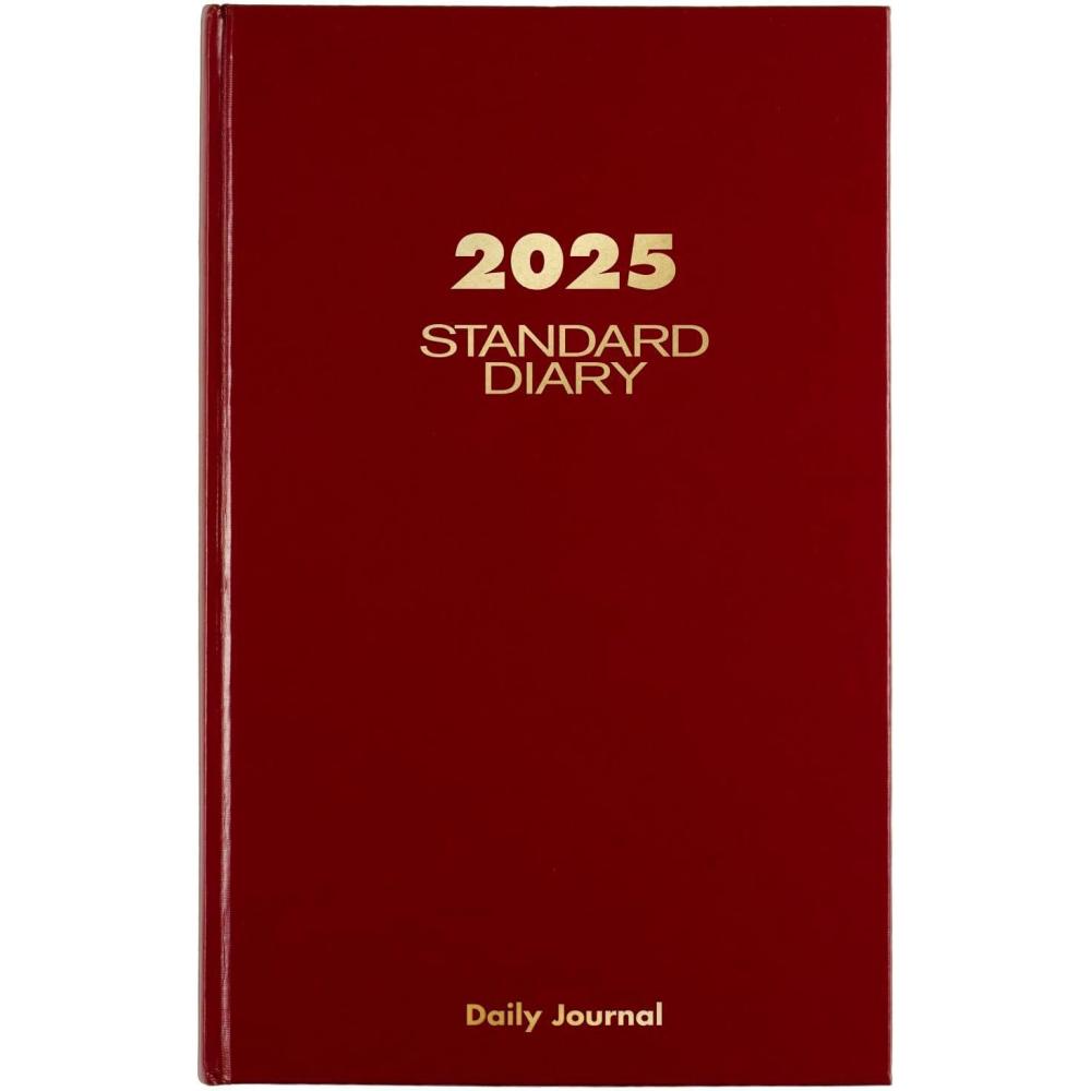 image:imageATAGLANCE 2026 Diary Daily Standard Diary amp Address Book 734 x 12 Large Hardcover Red SD37713266