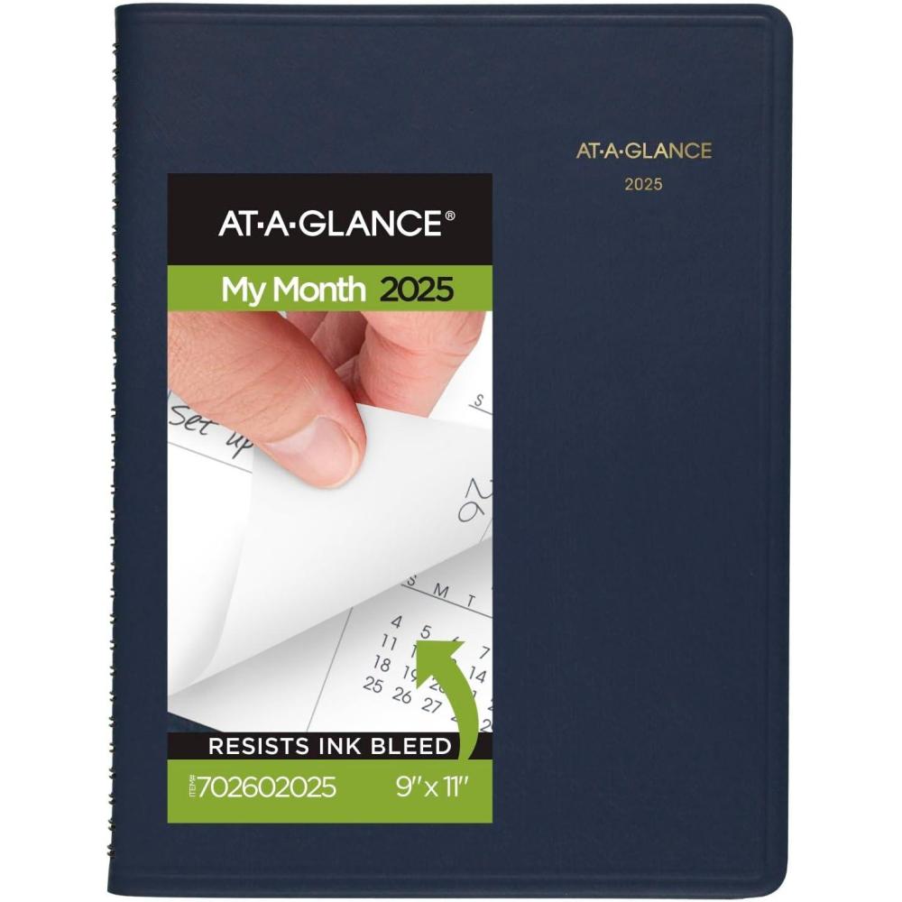 image:imageATAGLANCE 2026 Planner Monthly 15Month 9 x 11 Large Red 702501326Navy