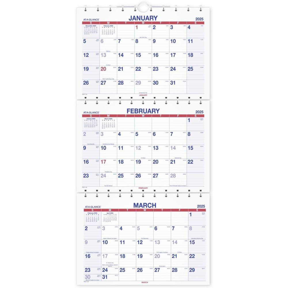 image:imageATAGLANCE 2026 Wall Calendar 12 x 265 Large ThreeMonth MoveAPage PMLF1128262025