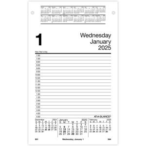 AT-A-GLANCE 2026 Desk Calendar Refill, Daily, Desk Pad Refill, 5″ x 8″, Large, Style (E4585026)(2025 Old Edition)