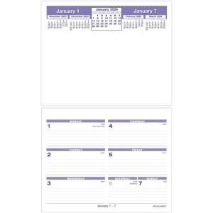 AT-A-GLANCE 2026 Desk Calendar and Base, Weekly, 5-1/2″ x 7″, Flip-A-Week (SW700X0026)(2024 Old Edition)