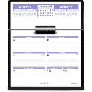 AT-A-GLANCE 2026 Desk Calendar and Base, Weekly, 5-1/2″ x 7″, Flip-A-Week (SW700X0026)(2026 New Edition)