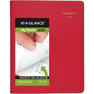 AT-A-GLANCE 2026 Planner, Monthly, 15-Month, 9″ x 11″, Large, Red (702501326)(Red)