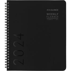 AT-A-GLANCE 2026 Planner, Weekly & Monthly, 7″ x 8.75″, Medium, Contemporary Lite, Black (7054XL0526)(Black)