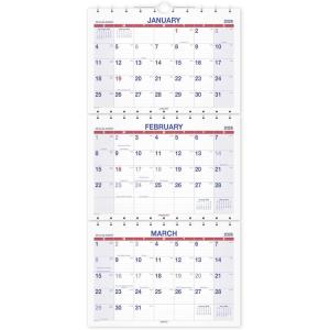AT-A-GLANCE 2026 Wall Calendar, 12″ x 26.5″, Large, Three-Month, Move-A-Page (PMLF112826)(2026)