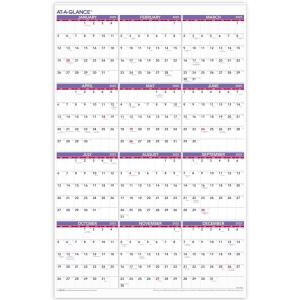 AT-A-GLANCE 2026 Wall Calendar, Monthly, 24″ x 36″, Extra Large, Paper (PM122826)(2025 Old Edition)