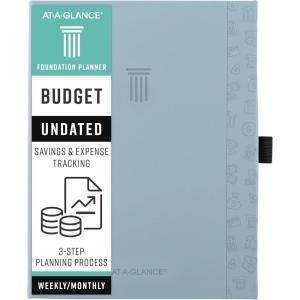 AT-A-GLANCE Foundation Goal Setting Planner, Undated Weekly & Monthly Journal, Track Progress, Create Habits, 5-3/4″ x 8-1/4″, Green (FD2-200-60)(Blue)