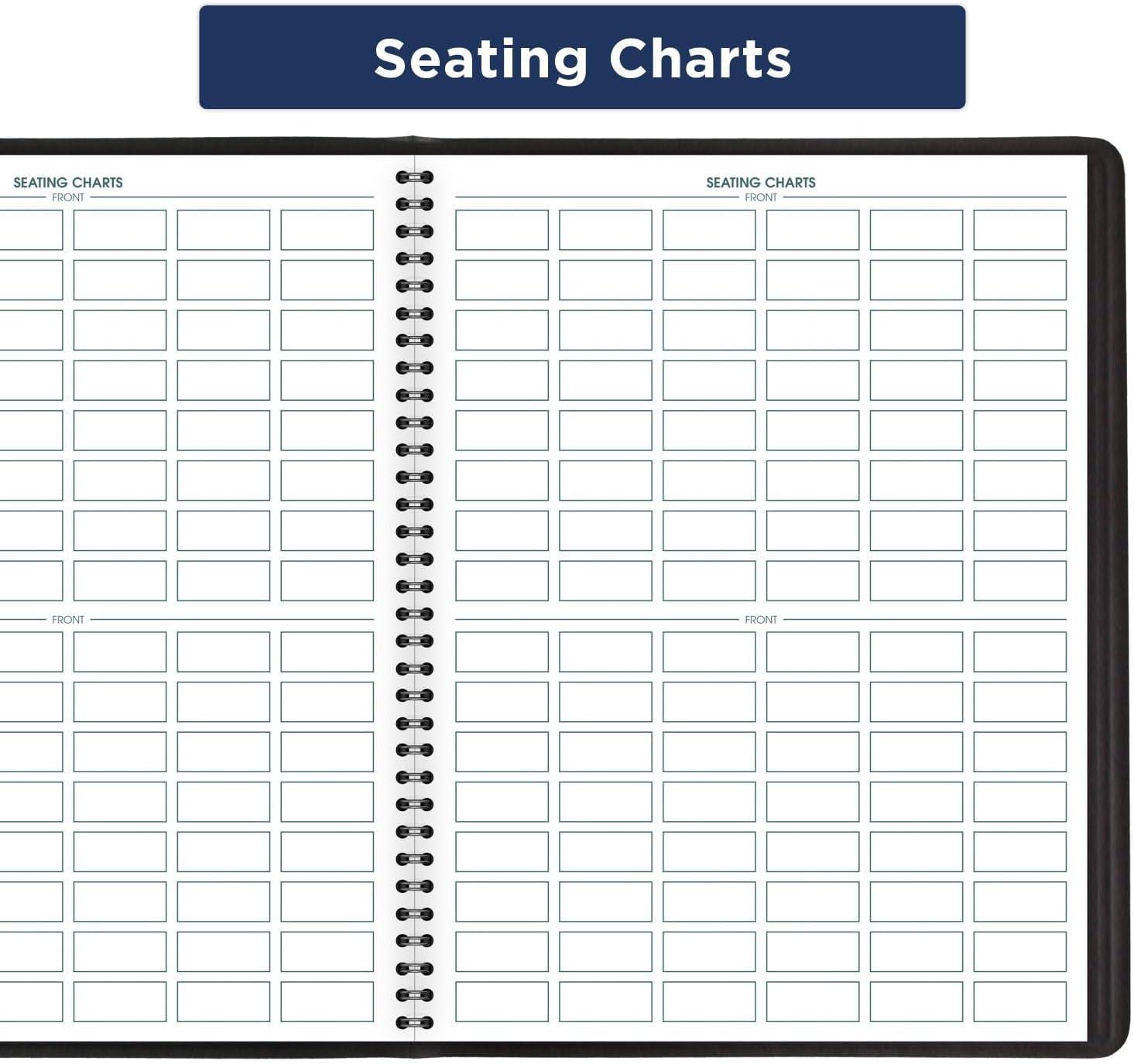 image:imageATAGLANCE Undated Class Record Book 814 x 11 10 Weeks 35 Students Black 8015005
