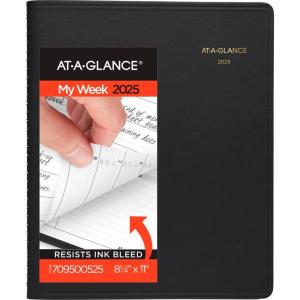 AT-A-GLANCE 2026 Appointment Book Planner, Weekly, 8-1/4″ x 11″, Large, Black (709500526)(Black (Regular))