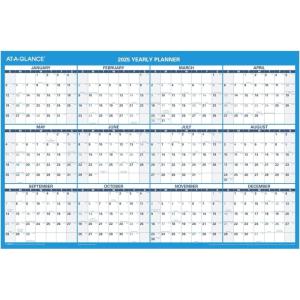 AT-A-GLANCE 2026 Erasable Calendar, Dry Erase Wall Planner, 48″ x 32″, Extra Large, Horizontal, Reversible (PM3002826)(2025 Old Edition)