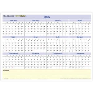 AT-A-GLANCE 2026 Erasable Calendar, Dry Erase Wall Planner, 16″ x 12″, Medium, Reversible, QuickNotes (PM550B2826)(2026 New Edition)