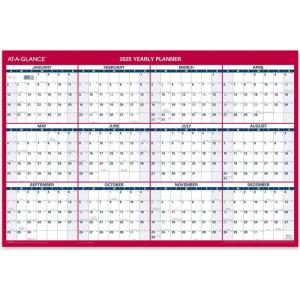 AT-A-GLANCE 2026 Wall Calendar, Monthly, 24″ x 36″, Extra Large, Paper, Reversible, Vertical-Horizontal (PM2122826)(2025 Edition)