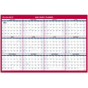 AT-A-GLANCE 2026 Wall Calendar, Monthly, 24″ x 36″, Extra Large, Paper, Reversible, Vertical-Horizontal (PM2122826)(2026 Edition)