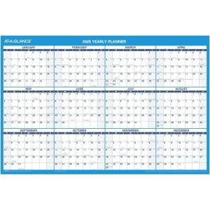 AT-A-GLANCE 2026 Erasable Calendar, Dry Erase Wall Planner, 36″ x 24″, Large, Yearly, Horizontal/Vertical, Seasons in Bloom (PM200P2825)(2025 Old Edition)