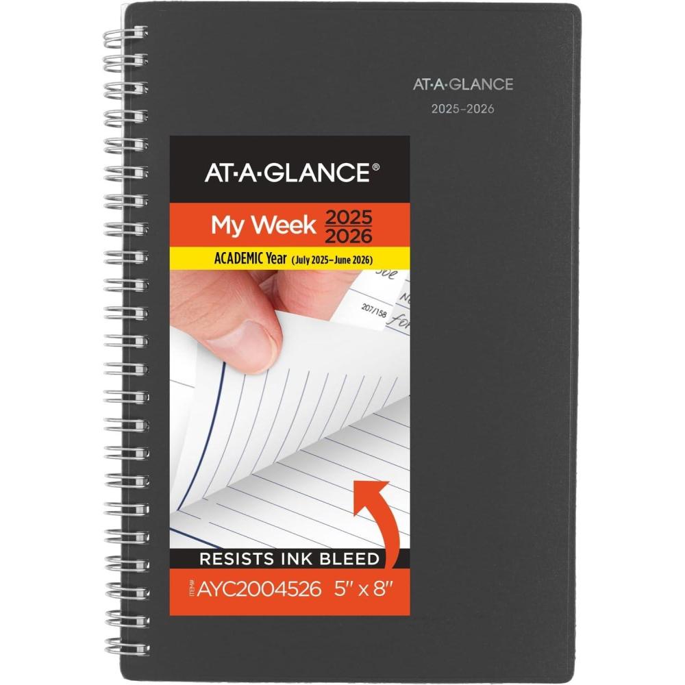 image:imageATAGLANCE Planner 20262027 Weekly amp Monthly Academic 12Month JulyJune 5 x 8 DayMinder Charcoal AYC2004520252026