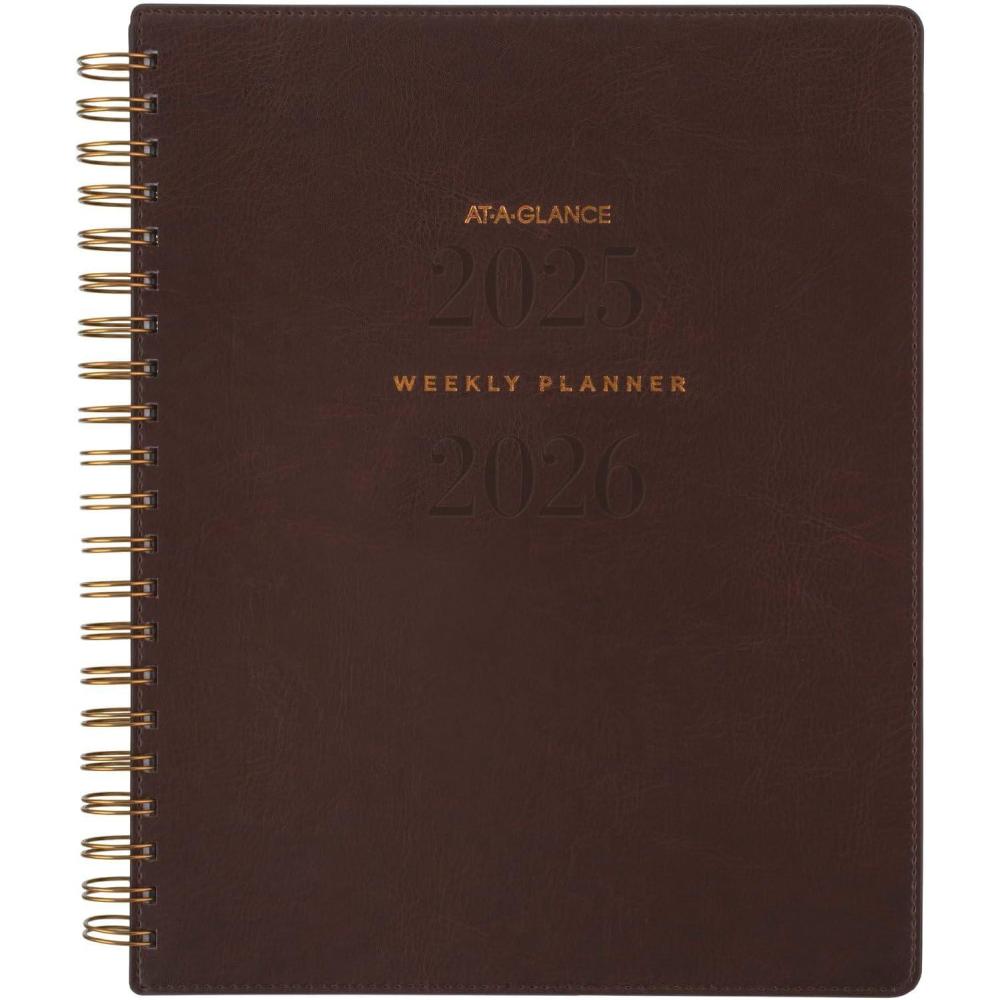 image:imageATAGLANCE Planner 20262027 Weekly amp Monthly Academic 13Month JulyJuly 812 x 11 Signature Brown YP905A09Brown