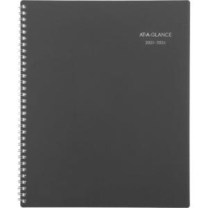 AT-A-GLANCE Planner 2026-2027 Monthly Academic 12-Month July-June Calendar Notebook, 8-1/2″ x 11″, DayMinder, Charcoal (AYC47045)(2025-2026)