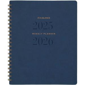 AT-A-GLANCE Planner 2026-2027 Weekly & Monthly Academic 13-Month July-July, 8-1/2″ x 11″, Signature, Brown (YP905A09)(Navy)